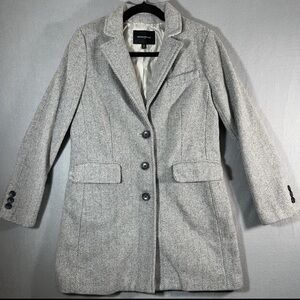Banana Republic Women's Light Gray Pea Coat